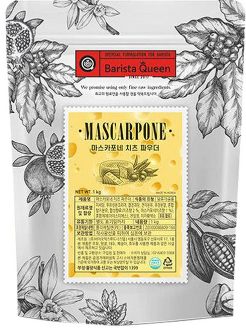 바리스타퀸 마스카포네 치즈 라떼 파우더, 1kg, 1개입, 1개