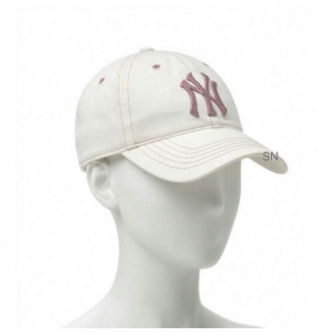MLB 베이직 데님 언스트럭쳐 볼캡 NY Cream, F