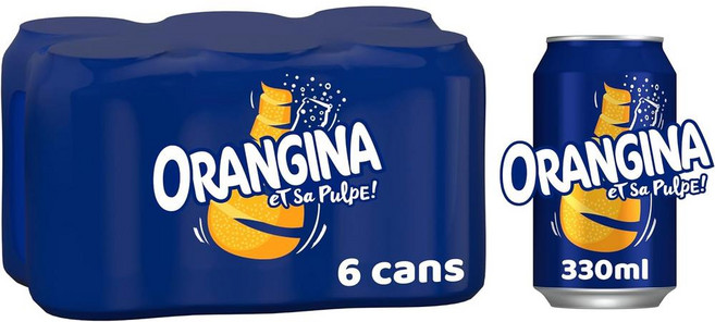 Orangina 리본 스파클링 프루트 드링크, 24개, 330ml
