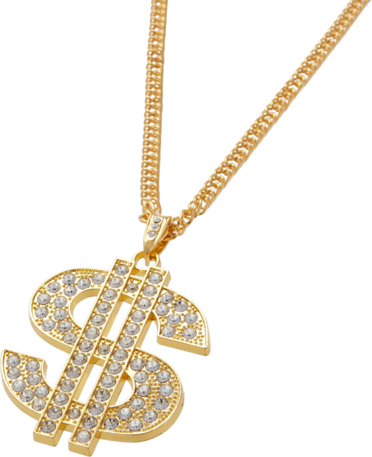 NMKOREA 체인 목걸이 힙합 악세서리 큐빅 달러 목걸이