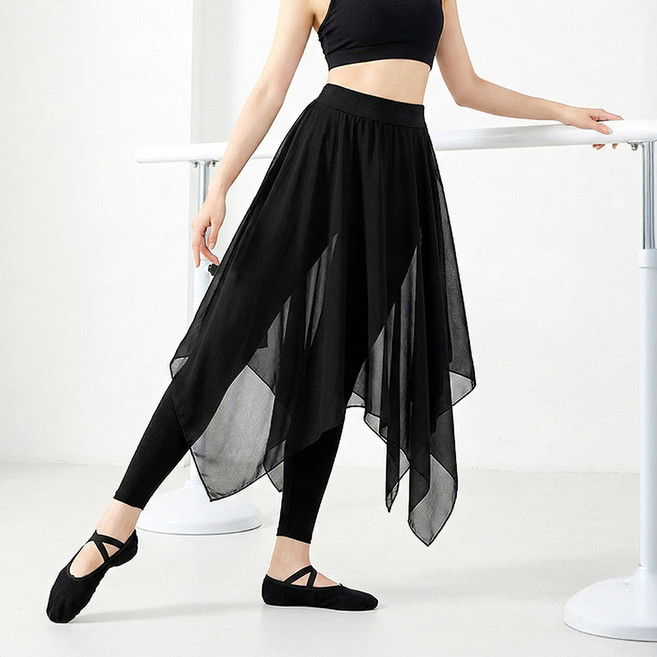 아모란나 성인발레복 필라테스복 힙커버 치마바지 랩스커트 폴댄스의상 치랭스 롱스커트