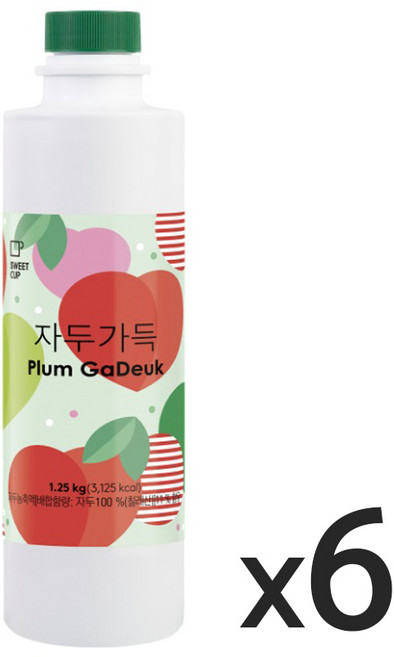 스위트컵 자두가득 농축액, 6개, 1.25kg