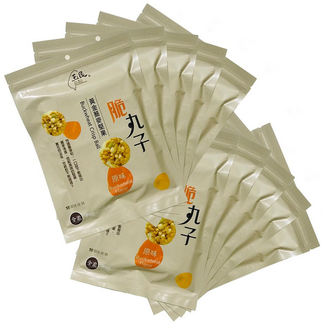 玉民 黃金蕎麥堅果脆丸子(蕎麥原味)(長榮點心 機上嚴選), 45g, 10包