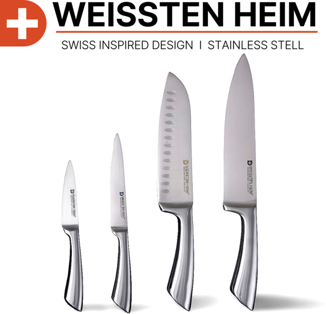 [3+1] 바이스텐하임 올스텐 나이프 주방 식칼 4종, 쉐프 + 산도쿠 + 유틸리티 + 과도, 1세트