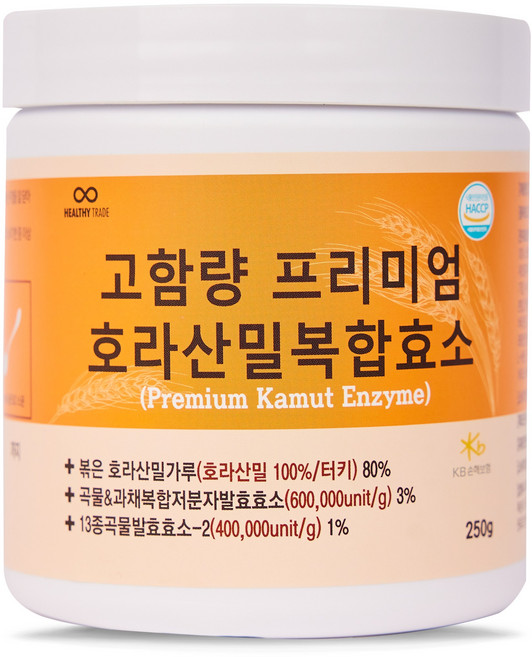 (사은품증정)헬시트레이드 고함량 프리미엄 호라산밀목합효소 -호라산밀80% (250g) 곡물발효효소 함유, 250g, 2개