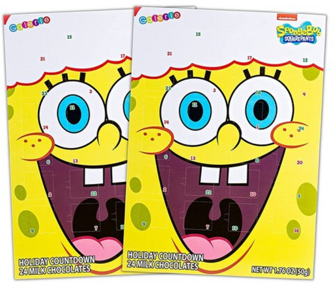 Galerie 크리스마스 스펀지밥 어드벤트 캘린더 50g x 2팩 2021 2022 Christmas SpongeBob Calendar