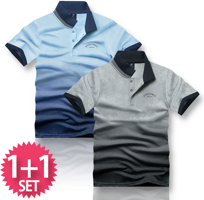블루포스 베로볼 반팔 카라티 1+1 세트 [2장 묶음] 남자 티셔츠 남성 반팔티 단체티 남녀공용 커플티 여름 골프티 [국내생산]