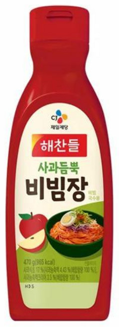CJ 해찬들 사과듬뿍 비빔장, 470g, 140개