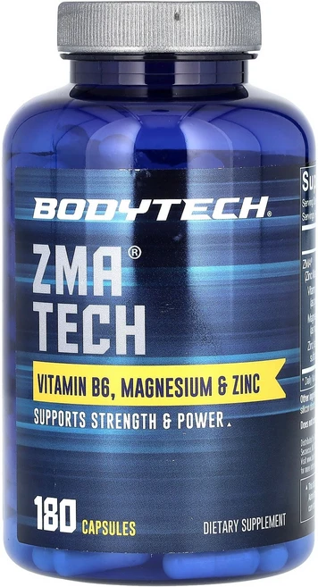 BodyTech ZMA Tech 캡슐 180정 BodyTech (바디텍), 1개 - 쿠팡
