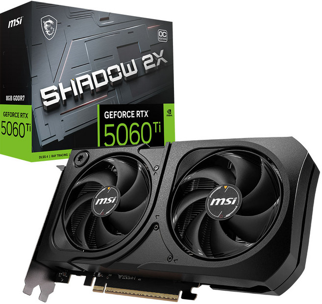 MSI 지포스 RTX 5060 Ti 쉐도우 2X OC 플러스 D7 8GB