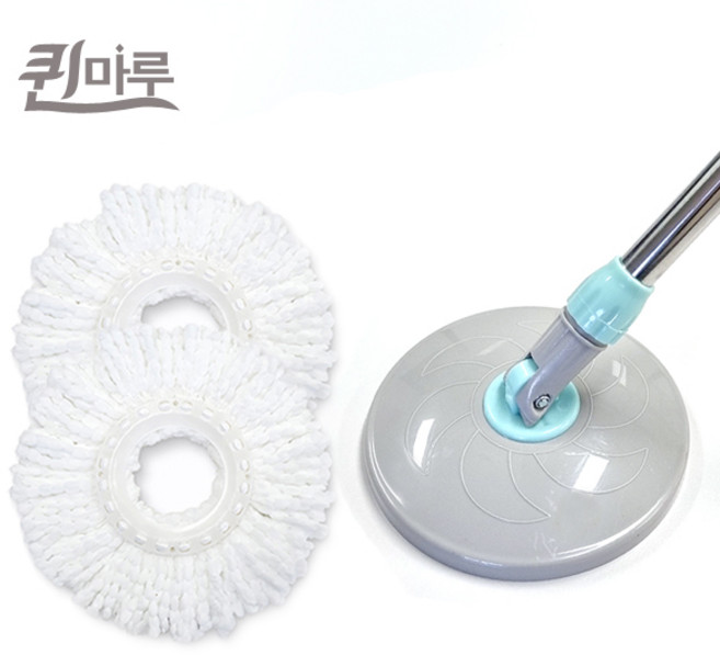 NEW 퀸마루 스텔라 스핀청소기전용 봉세트+백색걸레2장, 1개