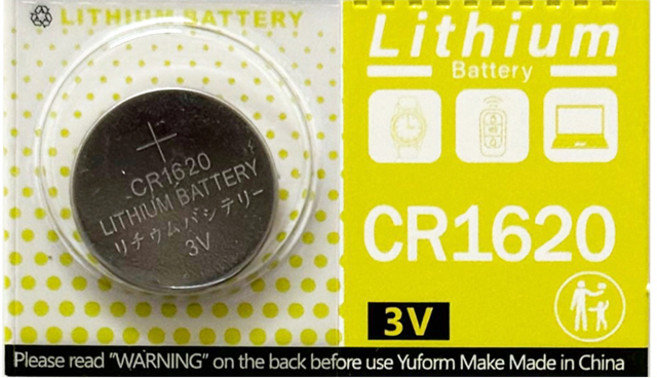 Yuform 鈕扣電池 水銀電池 汽車遙控器電池, 1個, CR1620一顆