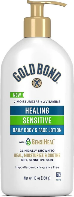 Gold Bond 골드본드 힐링 센서티브 데일리 바디 앤 페이스 로션 건성-민감성피부용, 368g, 2개 - 쿠팡
