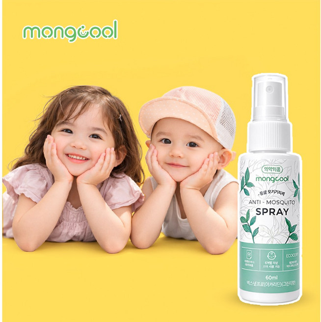 몽쿨 모기기피 스프레이, 혼합색상, 2개