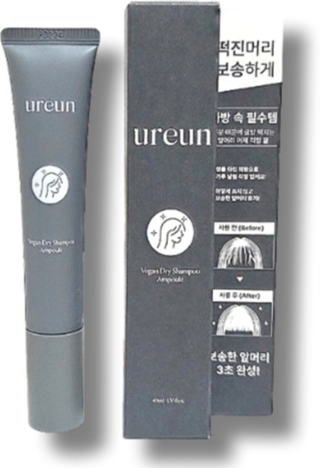 [정품배송] *유아른* UREUN 비건 드라이 샴푸 앰플 I 떡진머리케어 편한사용감 촉촉증정 정수리냄새케어 신제형앰플타입!!++, 40ml, 3개
