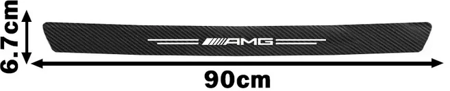 호환 카본 파이버 차량 문턱 보호 필름 스크래치 방지 스티커 범퍼 가드 메르세데스 벤츠 W203 W204 W205 W, 02 1pc AMG