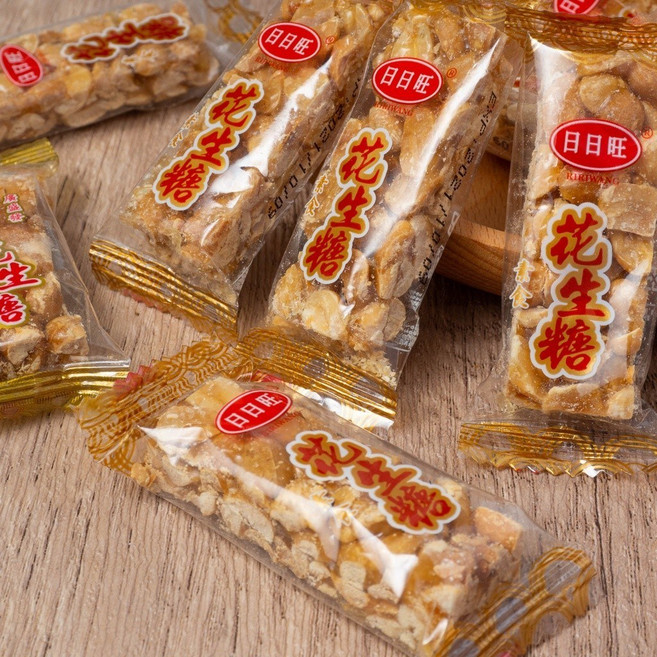 日日旺 廣盛發 潤德居 酥心糖 大容量5斤 花生酥心糖 芝麻酥心糖 粗花生糖 細花生糖 芝麻花生糖, 1個, 日日旺粗花生糖(5斤/3000g)
