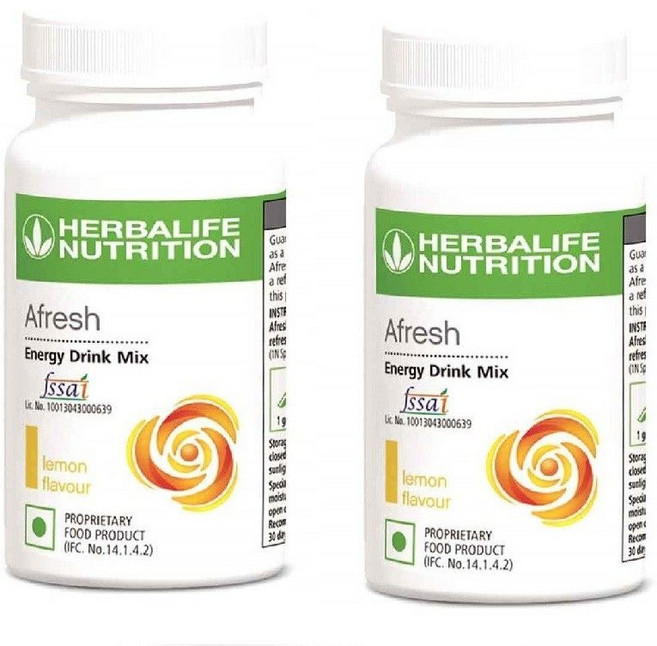 허벌라이프 AFresh 에너지 티 (2개입 각 50g) | 듀얼 리프레시 콤보 팩 | 일상의 활력과 상쾌함을 위한 천연 에너지 부스팅 포뮬러, 1개, 2개입