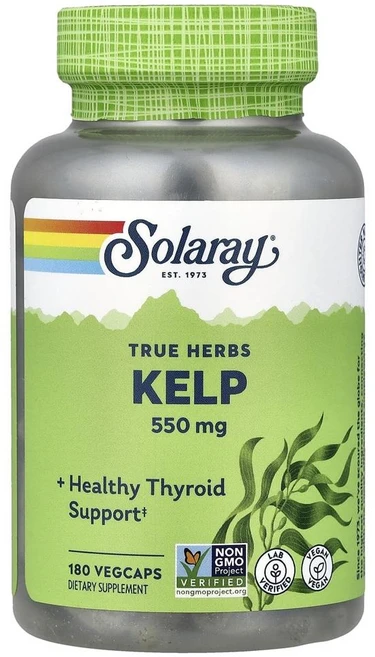 솔라레이 트루 허브 켈프 Solaray True Herbs Kelp 550 mg 180정, 1개 - 쿠팡