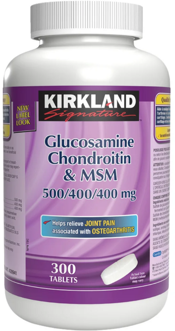 (코스트코) 커클랜드 글루코사민+콘드로이틴+MSM 500/400/400mg 300정 대용량, 1개