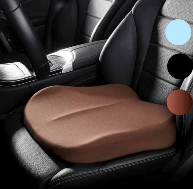 플루비아 차량용방석 키높이방석 운전석방석 메모리품 통풍방석 10cm, 1개, 브라운