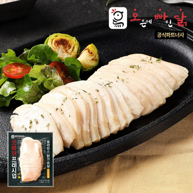 오빠닭 프레시업 슬라이스 닭가슴살 오리지널맛, 13개, 100g