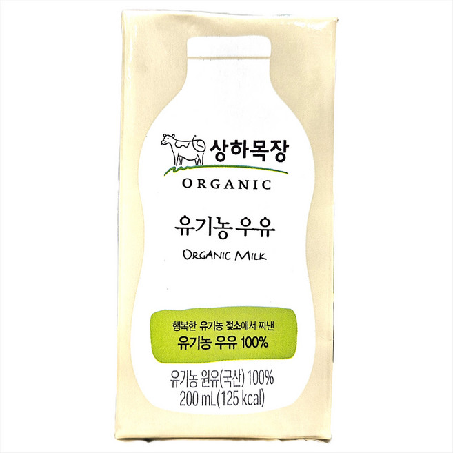 상하목장 유기농 우유, 200ml, 24개