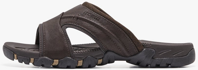 프로스펙스 남성 250 280 290 사이즈 10mm 단위 이월 일상생활에 신기 편한 합성가죽 미끄럼방지 접지력 우수 실낸 착화용 적합 사계절 슬리퍼 SLB 131 브라운