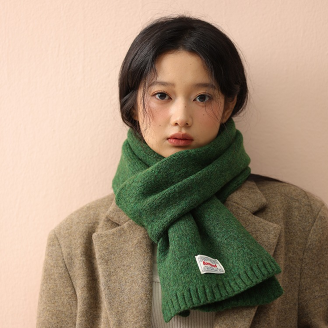 HALOPICK 소프트 터치 울 니트 머플러 목도리 13 color