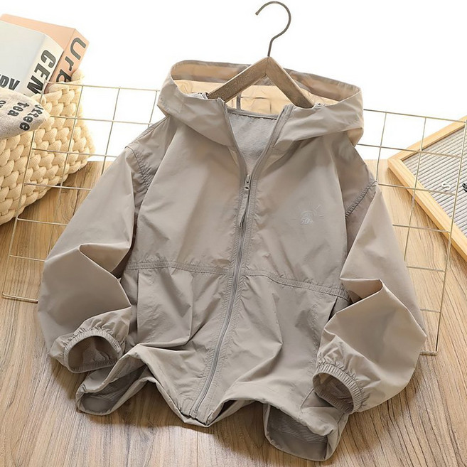 로르카 14세 이상 사용 가능 아동용 후드 집업 지퍼 긴팔 자외선 차단 자켓 D01032932