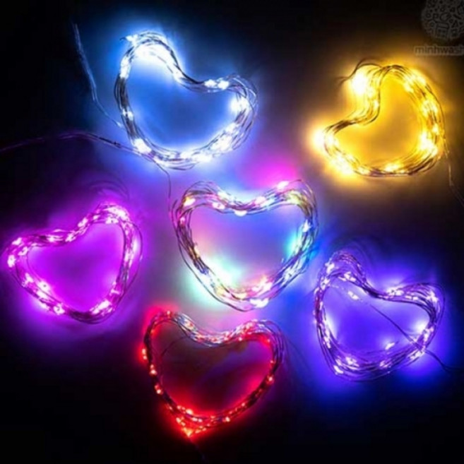 퍼니스쿨 LED와이어전구 무드등 10구 1M 3종 미니전구 줄전구 장식품, 화이트