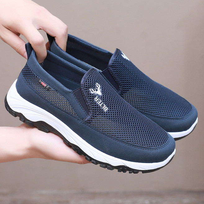 BLTER 남성 여름 운동화 발편한 경량 메쉬 슬립온 니트 망사 스니커즈 망사 단화 남성 런닝화 워킹화 X803