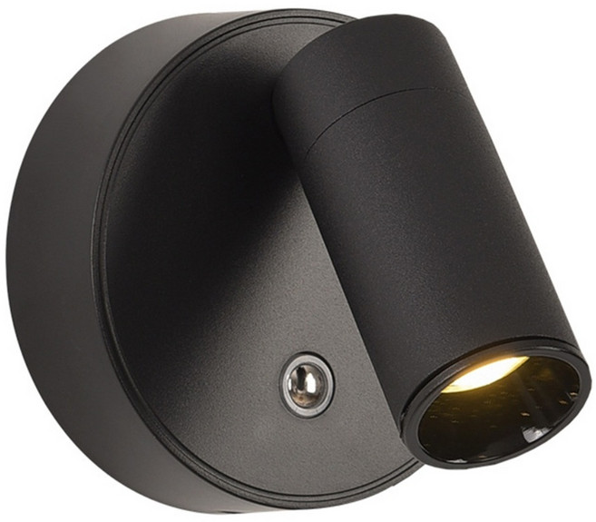 HK sell 밀키웨이 KC인증 2000mAh 대용량 배터리 원터치 자석부착형 LED 벽등, 블랙, 2개