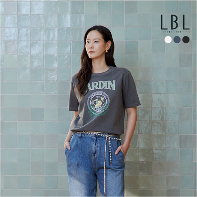 [LBL] [ X NICE CLAUP] (26SS) 자르뎅 피그먼트 티셔츠 3종