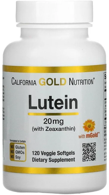 캘리포니아 골드 제아잔틴 함유 루테인 20mg 베지 소프트젤 120정, 1개, 기본 - 쿠팡