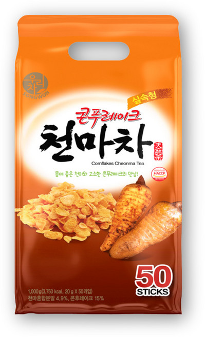 송원 우리차 콘푸레이크 천마차+ 바나바잎차 40T, 20g, 1개, 50개입