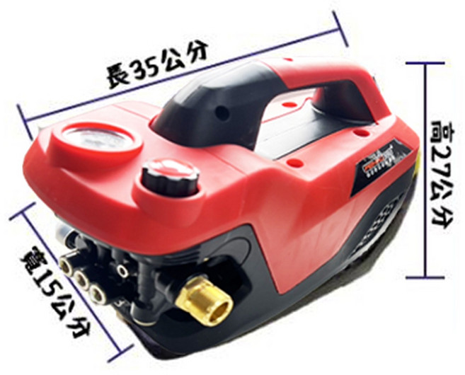 全自動高壓馬達洗車機 110V可調壓 洗冷氣 沖洗洗衣機 接水管自吸兩用, 1個, 紅色K120單馬達（不含任何配件）