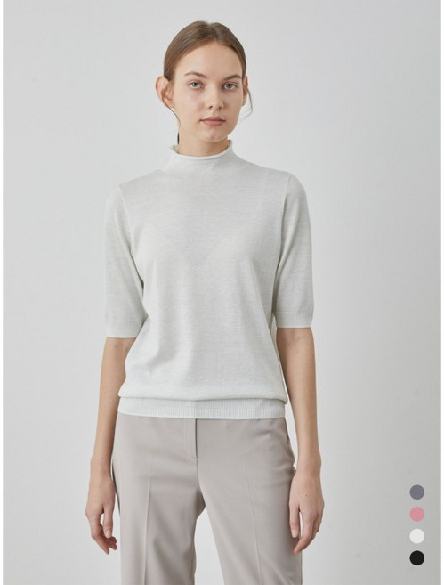 [올리비아로렌] 메탈믹스 소재로 고급스럽고 신축성이 좋아 편안한 사계절 입기 좋은 니트탑