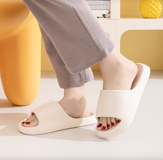 브루코 층간소음 EVA 거실화 실내화 실내 슬리퍼, 화이트, 1개