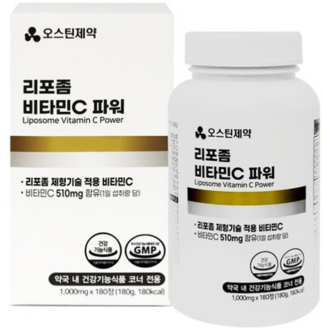 8위 - 비타민C 파워 1000mg 간편한 리포좀 고함량 타블렛, 1세트, 180회분