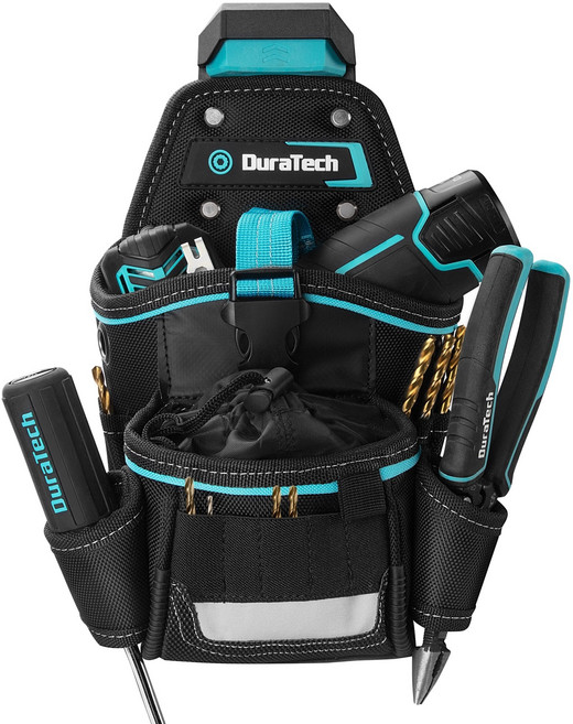 DuraTech 다용도 대용량 공구집 허리가방 드릴전용 고급 휴대용 핸들 전동공구 보관함 수납가방 방수 산업용 가정용 공구함 이동식 튼튼한 수공구 가방, 1개