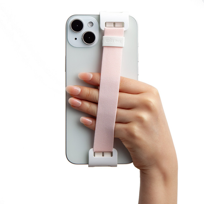 윌비 클립온 포인트 미니 (15.5 - 16cm 용) 핸드폰 이북리더기 핸드 스트랩, 핑크