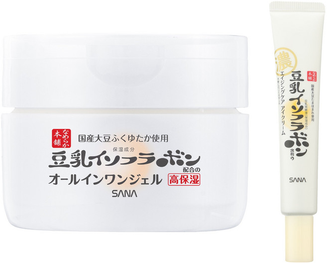 나메라카혼포 두유 이소플라본 함유 올인원 젤 딥모이스처 타입 100g + 아이크림 20g, 1세트