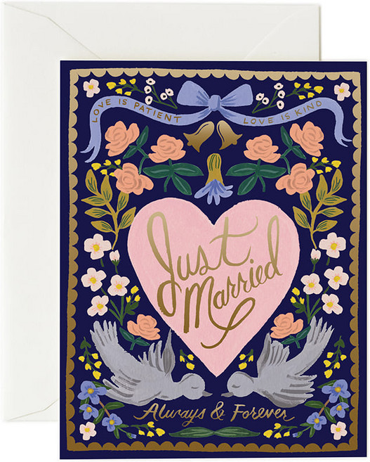 라이플페이퍼 Love Birds Card 웨딩 카드, 단품