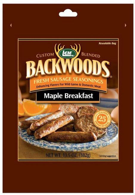 LEM Products 레미 제품 백우드 메이플 아침 소시지 양념 13.5온스, 382g, 1개