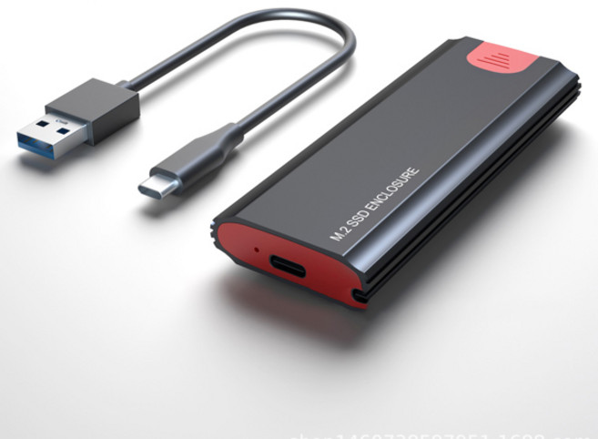 M2 SSD 인클로저 10Gbps PCIe 케이스 휴대용 박스 USB C 3 1 Gen2 외부 어댑터 알루미늄 방열판 M 2 하드 디스크, NVME SATA Black