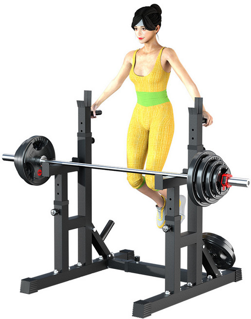 스쿼트랙 하프랙 파워랙 일체형 분리형 헬스 운동기구, 검정색