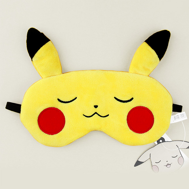 포켓몬 수면 안대/피카츄 잠만보 귀여운 여행용 눈가리개 어린이 성인 공용
