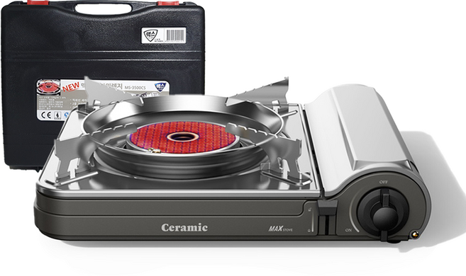 맥스 세라믹 가스버너 부르스타 휴대용 가스렌지MS-3500CS, 맥스 세라믹렌지 MS-3500CS, 1개