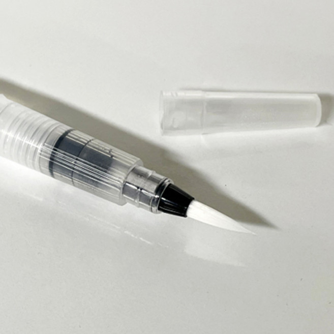 사이언쌤 붓펜 워터브러쉬(둥근붓 납작붓), 붓펜 워터브러쉬(둥근붓 5개입), 1세트